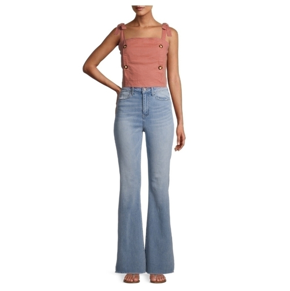 Monteau Crop top with button detail size S in mauve - Picture 3 of 7